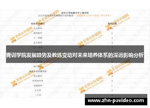 青训学院发展趋势及教练变动对未来培养体系的深远影响分析